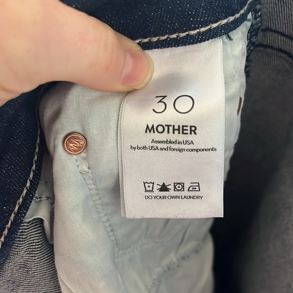 MOTHER The High Rise Rambler Zip Ankle Jean | Animal Instinct Blue | SZ 30 - Picture 7 of 16